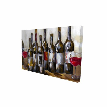FONDO 20 x 30 in. Red Wine Bottles-Print on Canvas FO2778706